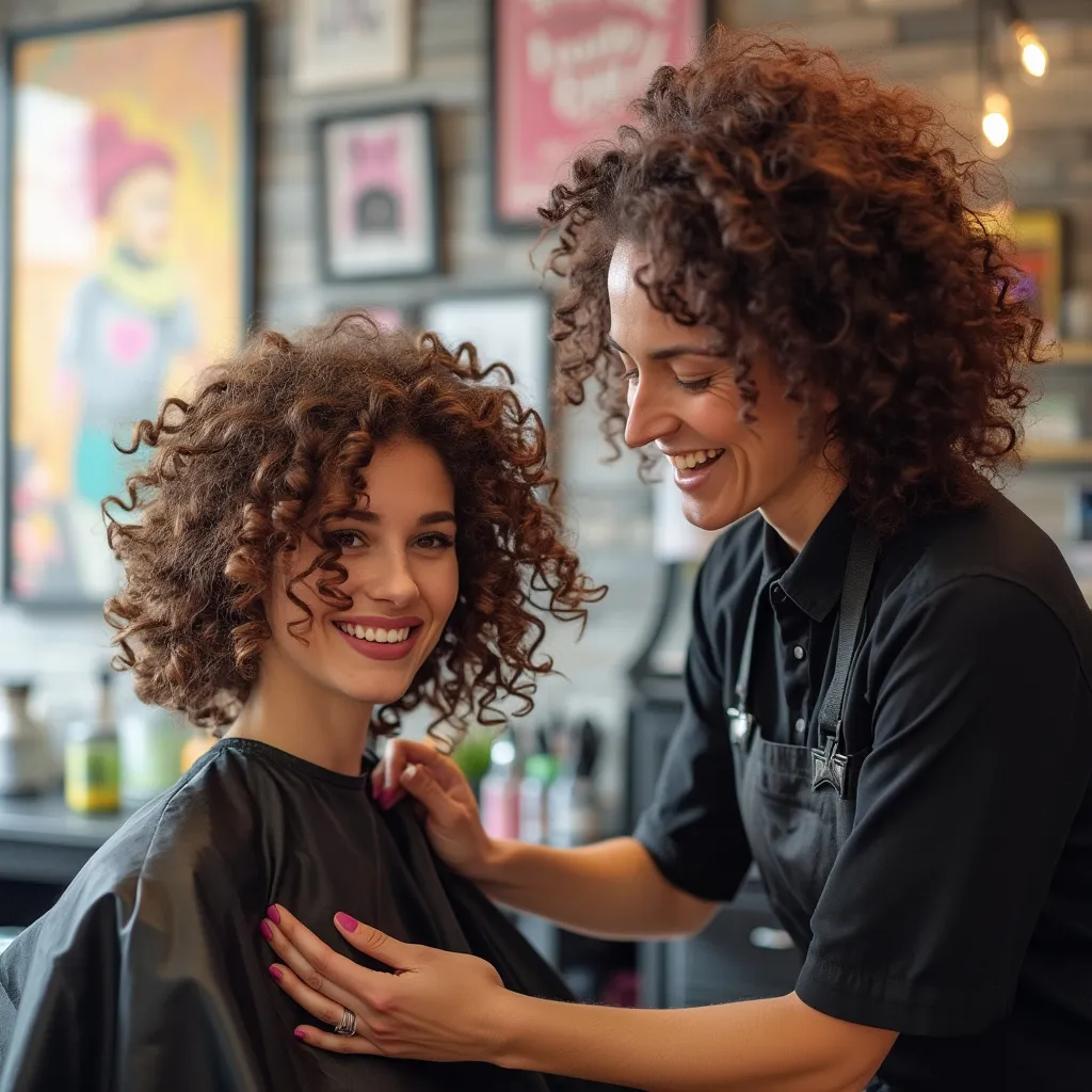 Cliente con rizos definidos