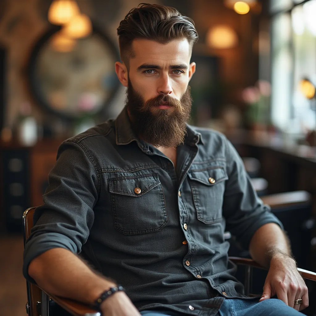 Barba estilizada impecable