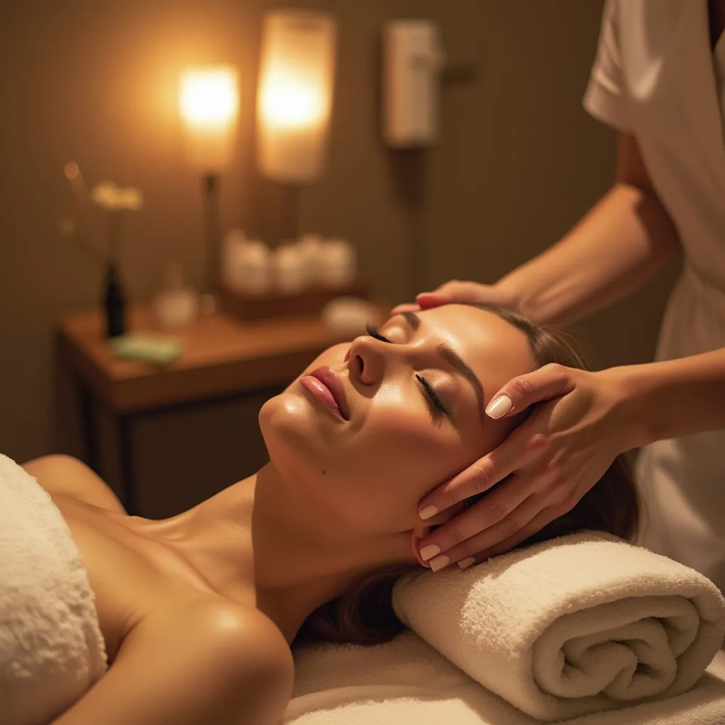 Cliente con tratamiento facial